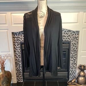 Soma‎ black lace cardigan shrug, size medium